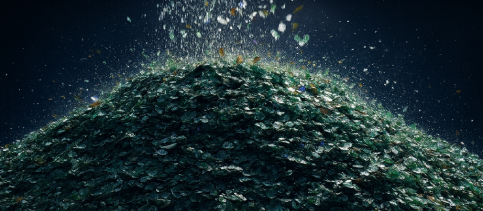 Krossad glas blästermedel