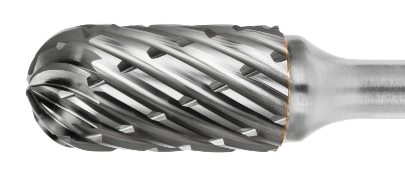 Bild på roterande fil Purple cut steel